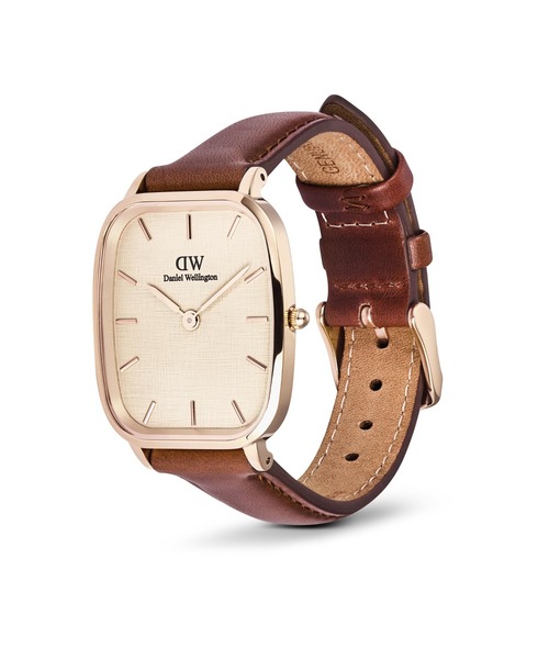 Daniel Wellington 腕時計 Marlon Sheffield Linen 本革 32×36.5
