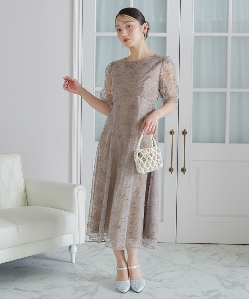 Jolie et Jolie（ジョリー エ ジョリー） ドレス 刺繍レースラウンド