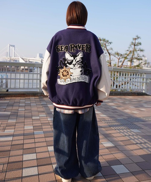 スタジャン HOOK -original- サガラ刺繍ワッペンスタジャン