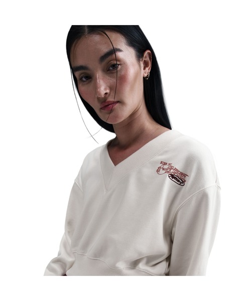 トレーナー スウェット NIKE/ナイキ W NSW PHNX FLC CROP VNECK/フェニックス Vネック クロップドフリース レディース
