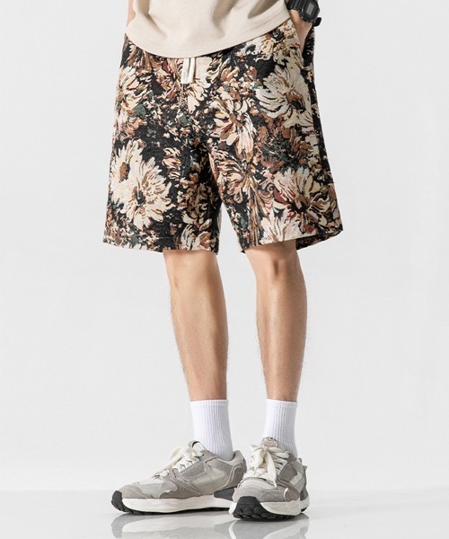 パンツ louren flower jacquard half pants Louren Flower Jacquard Half Pants