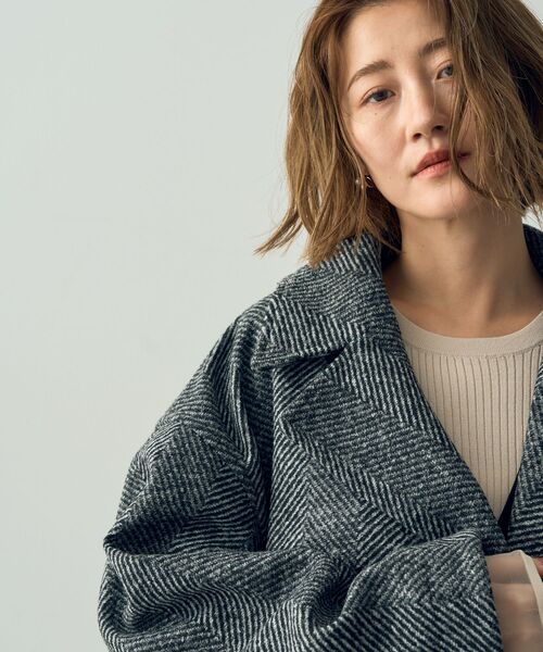 「YECCA VECCA」 ピーコート FREE グレー レディース_画像7