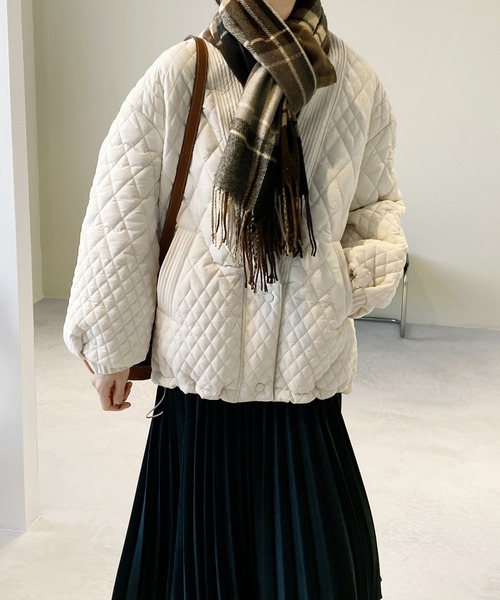 「aimoha」 ノーカラージャケット MEDIUM ホワイト レディース_画像3