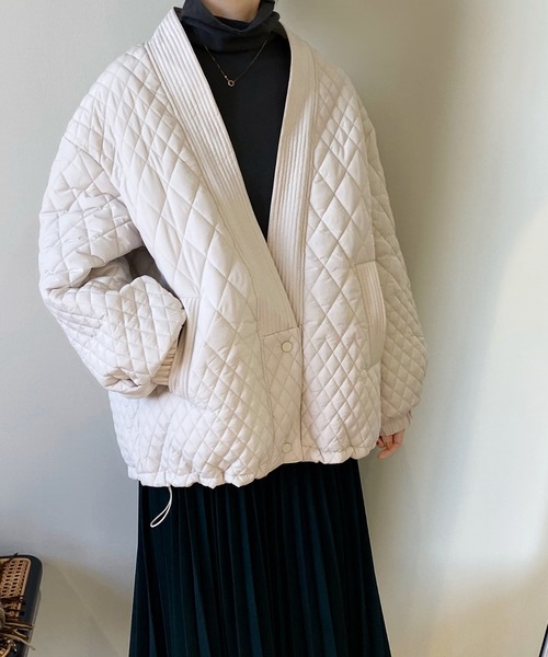 「aimoha」 ノーカラージャケット MEDIUM ホワイト レディース_画像4