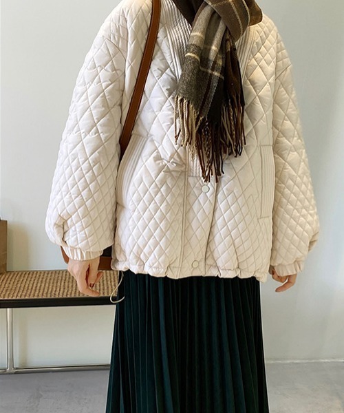 「aimoha」 ノーカラージャケット MEDIUM ホワイト レディース_画像6