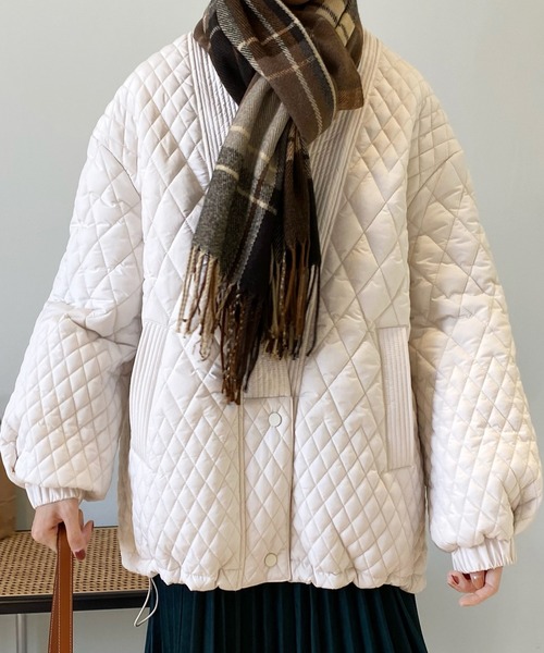 「aimoha」 ノーカラージャケット MEDIUM ホワイト レディース_画像7