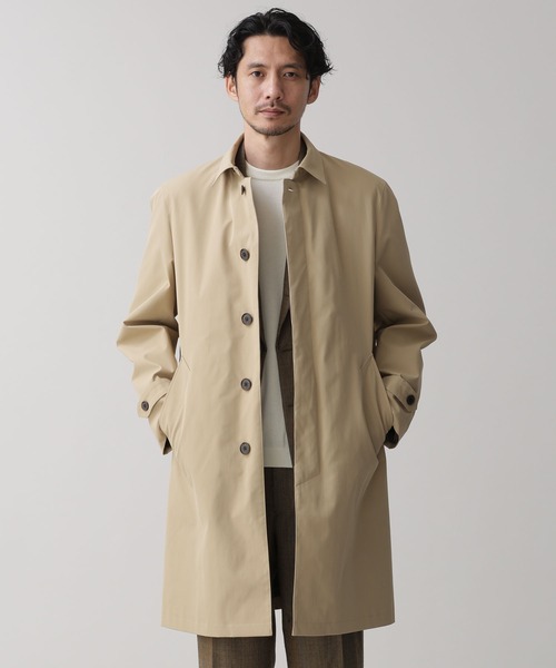 NANO universe（ナノ・ユニバース） ステンカラーコート S ブラック