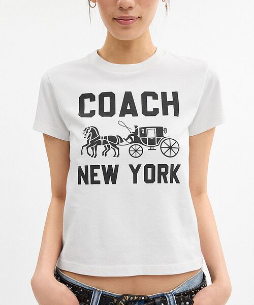 現行　COACH　コーチ ホース アンド キャリッジ　Tシャツ 　L COACH（コーチ） tシャツ 半袖 ホース アンド キャリッジ Tシャツ