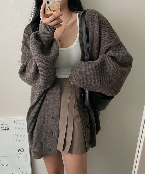 「Doula Doula」 ニットカーディガン FREE ベージュ レディース_画像3