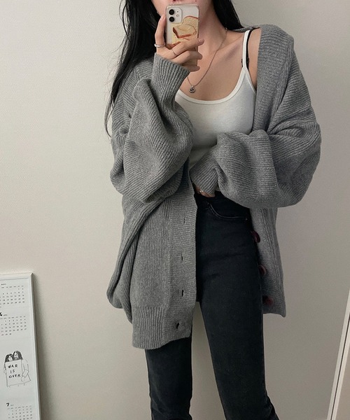 「Doula Doula」 ニットカーディガン FREE ベージュ レディース_画像8