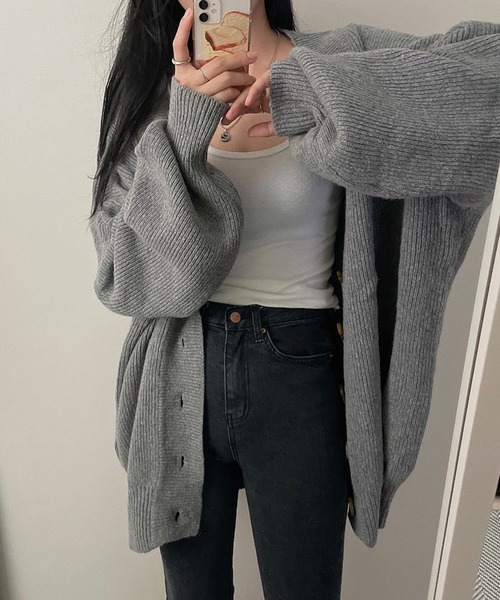 「Doula Doula」 ニットカーディガン FREE ベージュ レディース_画像9