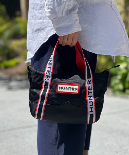 Hunter【カジュアルな装いに☆NYLON MINI TOPCLIP TOTE 】 HUNTER トートバッグ 「HUNTER」 NYLON MINI TOPCLIP TOTE