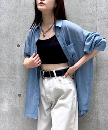 ブラウス シャツ ラメメッシュ ルーズシャツ レディース PAGEBOY ブラウス シャツ ソフトラメシアールーズシャツ