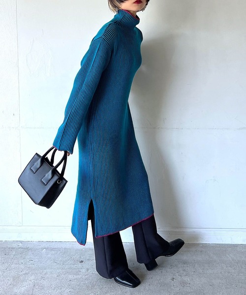 PAGEBOY（ページボーイ） ニットワンピース FREE ターコイズブルー