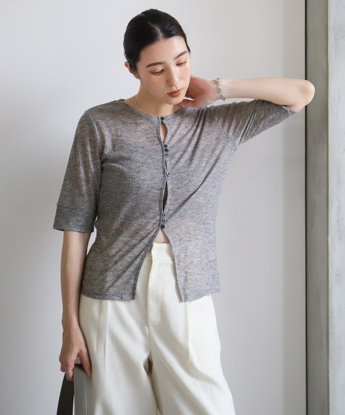 ALTEA 売れ筋商品|||アルテア Tシャツ トップス レディース Tops Brown DIAVEL tシャツ レーストップス レディース : ZOZOTOWN Yahoo!店