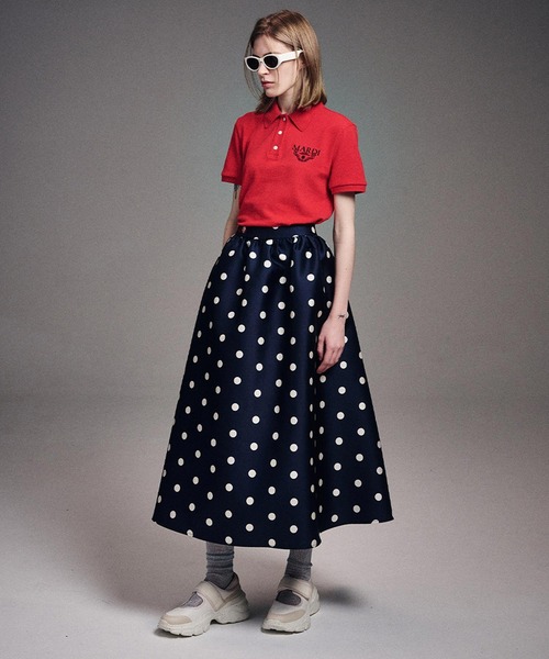 RUGBY SHIRT STRIPE FLOWER（ポロシャツ）｜Mardi Mercredi