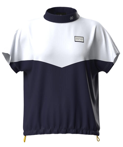 「PING APPAREL」配色半袖ハイネックシャツ 「LADIES LINE」 (LADIES) レディース PING 「PING APPAREL」配色半袖ハイネックシャツ 「LADIES LINE