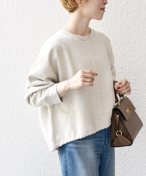 「SHIPS any」 スウェットカットソー ONE SIZE ナチュラル レディース SHIPS any 「SHIPS any」 スウェットカットソー ONE SIZE