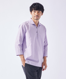 ABAHOUSE GRAY 七分袖 シャツ 新色追加！「リネンタッチ」カプリ7分袖