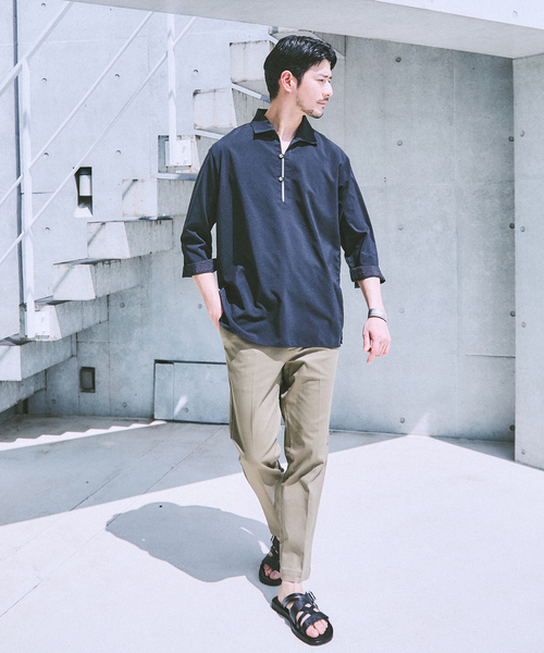 ABAHOUSE GRAY 七分袖 シャツ 新色追加！「リネンタッチ」カプリ7分袖