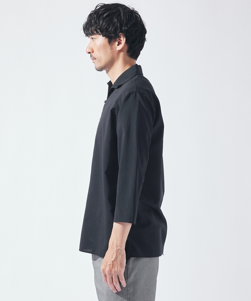 ABAHOUSE GRAY 七分袖 シャツ 新色追加！「リネンタッチ」カプリ7分袖