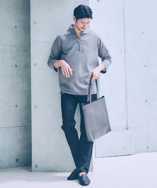 ABAHOUSE GRAY 七分袖 シャツ 新色追加！「リネンタッチ」カプリ7分袖