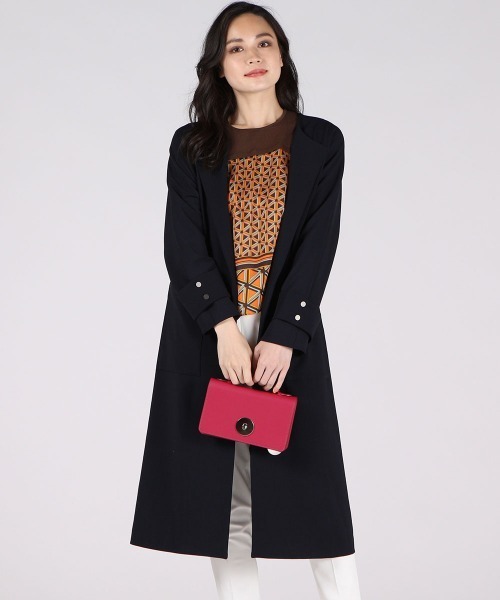 Viaggio Blu（ビアッジョブルー） ノーカラーコート 1 ネイビー