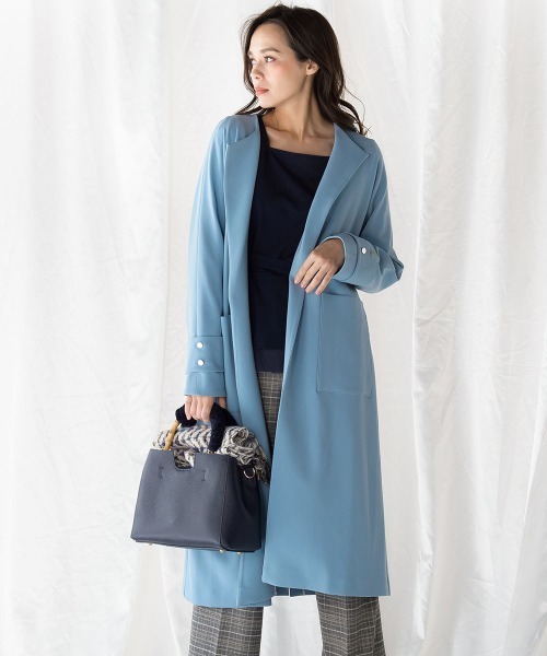Viaggio Blu（ビアッジョブルー） ノーカラーコート 1 ネイビー