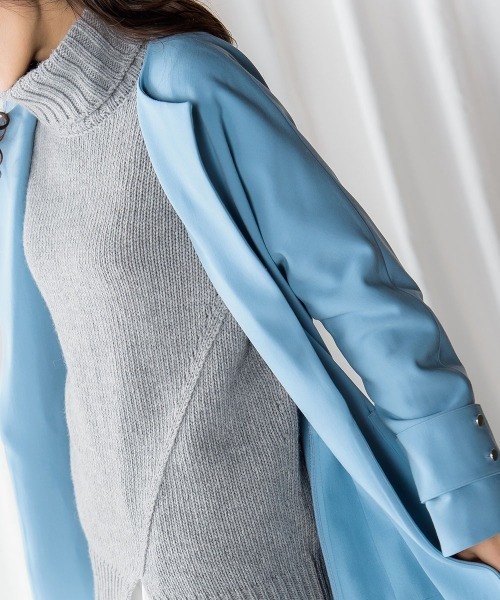 ⭐︎ビアッジョブルー⭐︎ノーカラーコート ネイビー⭐︎ Viaggio Blu