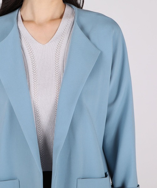 Viaggio Blu（ビアッジョブルー） ノーカラーコート 1 ネイビー