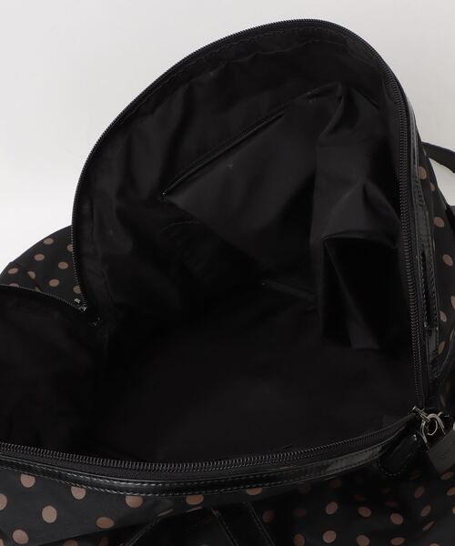 アニエスベーボヤージュ ナイロン ショルダーバッグ 2way ブラック ドット柄 agnes b． VOYAGE 「agnes VOYAGE」 ドット柄2WAYバッグ