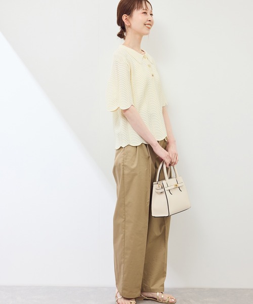 ROPE' PICNIC ニット セーター リップル風襟付きサマーニット