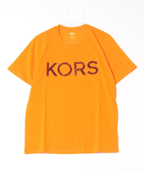 tシャツ KORS シークイン クラシック Tシャツ レディース