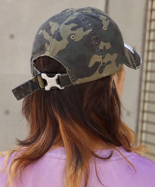 キャップ 帽子 PANQ/パンク 2024FW PIN-ATTACHED DESTORYED CAMO CAPS