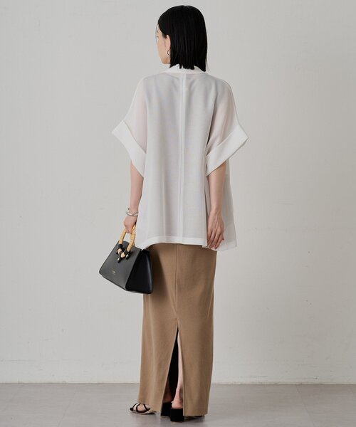 Loungedress ベスト ジレ メッシュハーフスリーブジャケット