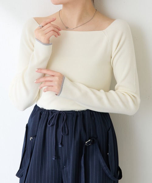 tシャツ オフショルニット/WEB限定 レディース