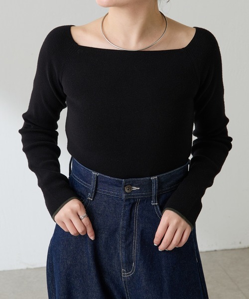 COLLAGE GALLARDAGALANTE tシャツ オフショルニット/WEB限定