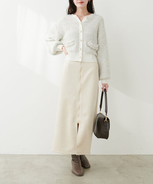 「natural couture」 ニットカーディガン FREE ブラック レディース_画像5