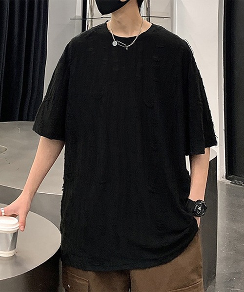 THE HITSS（ヒッツ） スマホショルダー tシャツ クラッシュ ダメージ