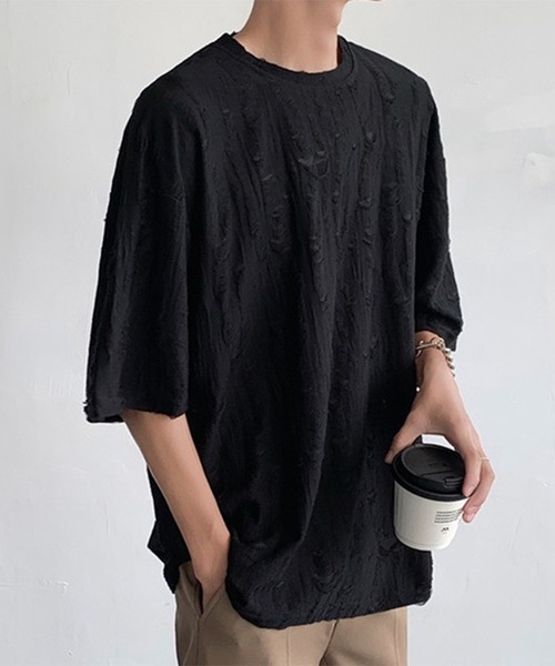 THE HITSS（ヒッツ） スマホショルダー tシャツ クラッシュ ダメージ