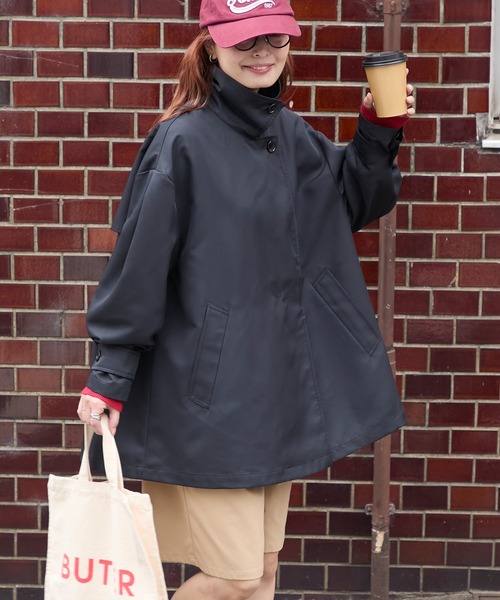 【人気急上昇！／撥水／UV】Aライン ショートトレンチコート新品タグ付き 撥水加工〉ドロスト ショート トレンチ コート｜ SHIPS 公式サイト