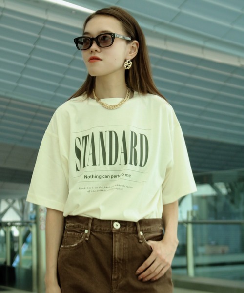 tシャツ 「Scrap Book」sheerjerseyTee 別注柄STANDARD レディース