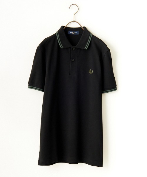 [FRED PERRY] рубашка-поло с коротким рукавом M черный женский 