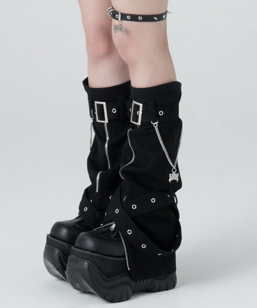 LAZYSLAY レッグウォーマー チャーム付きレッグウォーマー レディース