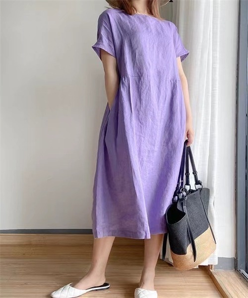 「Dream garden」 半袖ワンピース M ブラック レディース_画像2