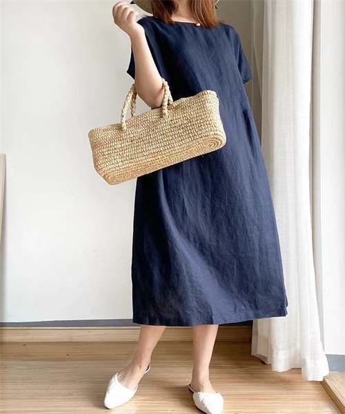 「Dream garden」 半袖ワンピース M ブラック レディース_画像3