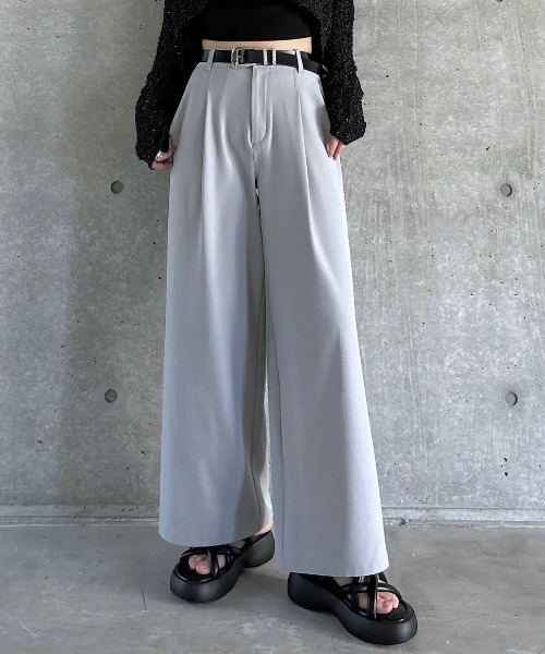 PAGEBOY（ページボーイ） スラックス MEDIUM グレー レディース