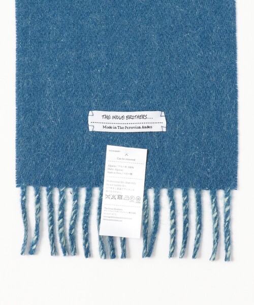 【美品】The inoue brothers マフラー　ブルー　アルパカ THE INOUE BROTHERS（ザイノウエブラザーズ） マフラー THE INOUE