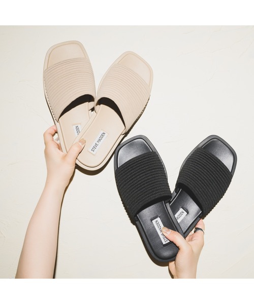 「STEVE MADDEN」 フラットサンダル 24.0cm ブラック レディース_画像7