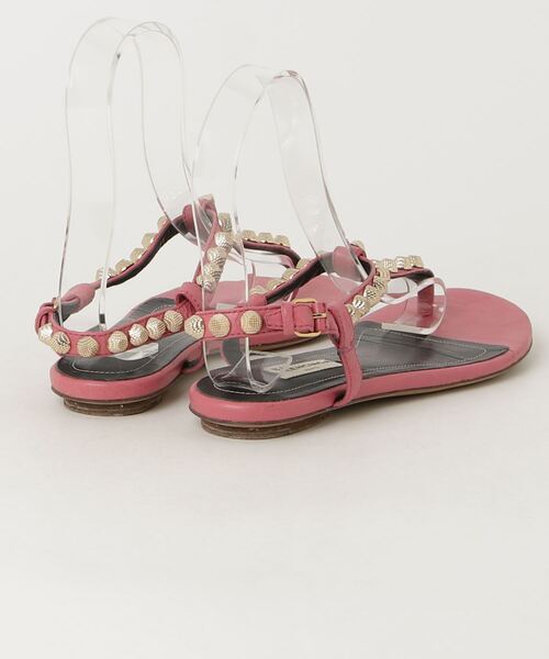 BALENCIAGA（バレンシアガ） スタッズ フラットサンダル 36.5 ピンク